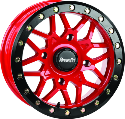 DragonFire Racing Typhon Wheel 14X7 4/156 +10 Red