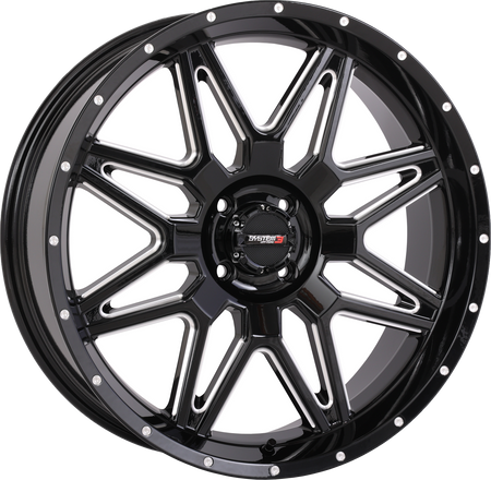 St7 Wheel 20x7 4+3 (+10mm) 4/110 Gloss Black Milled