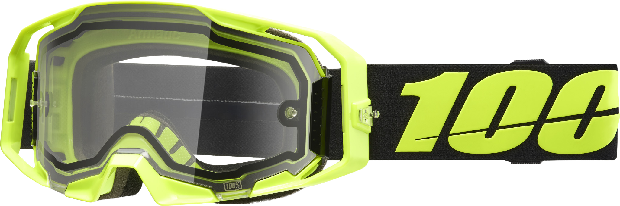 Armatic  Enduro Moto Goggle Neon Yellow Clear