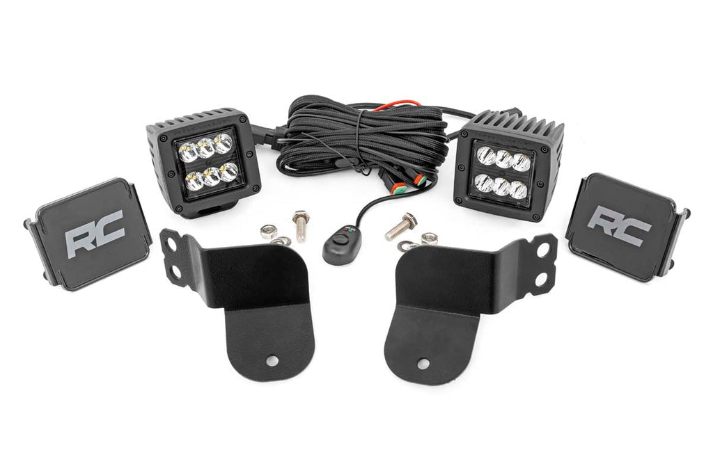 LED Light Kit | Cage Mount | 2" Black Pair | Spot | Polaris General XP 4 1000  | 93022