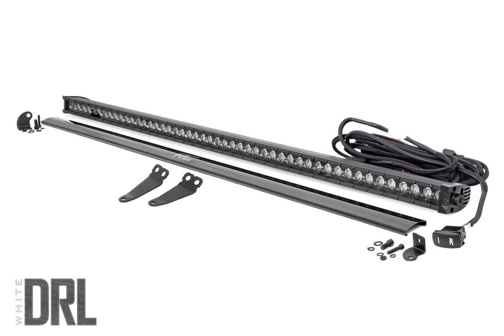 LED Light Kit | Lower Windshield | 50" Black Single Row | White DRL | Polaris General XP 4 1000  | 93035