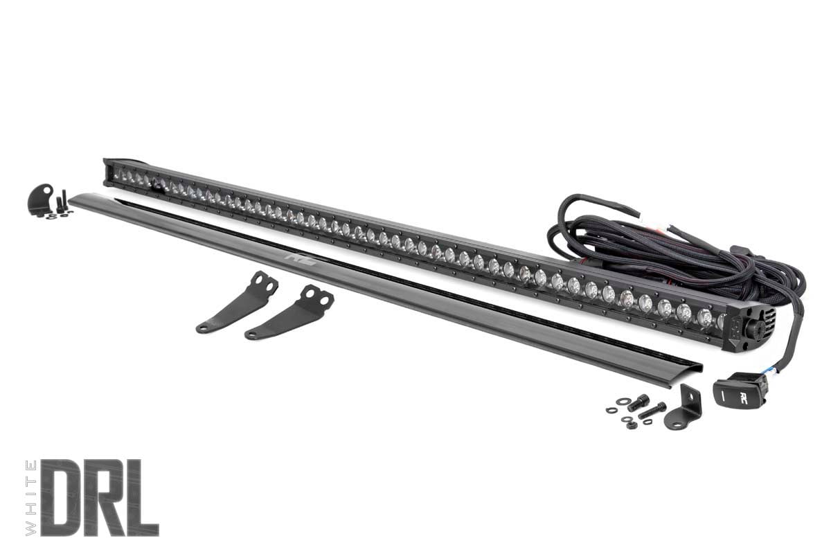 LED Light Kit | Lower Windshield | 50" Black Single Row | White DRL | Polaris General XP 4 1000  | 93035