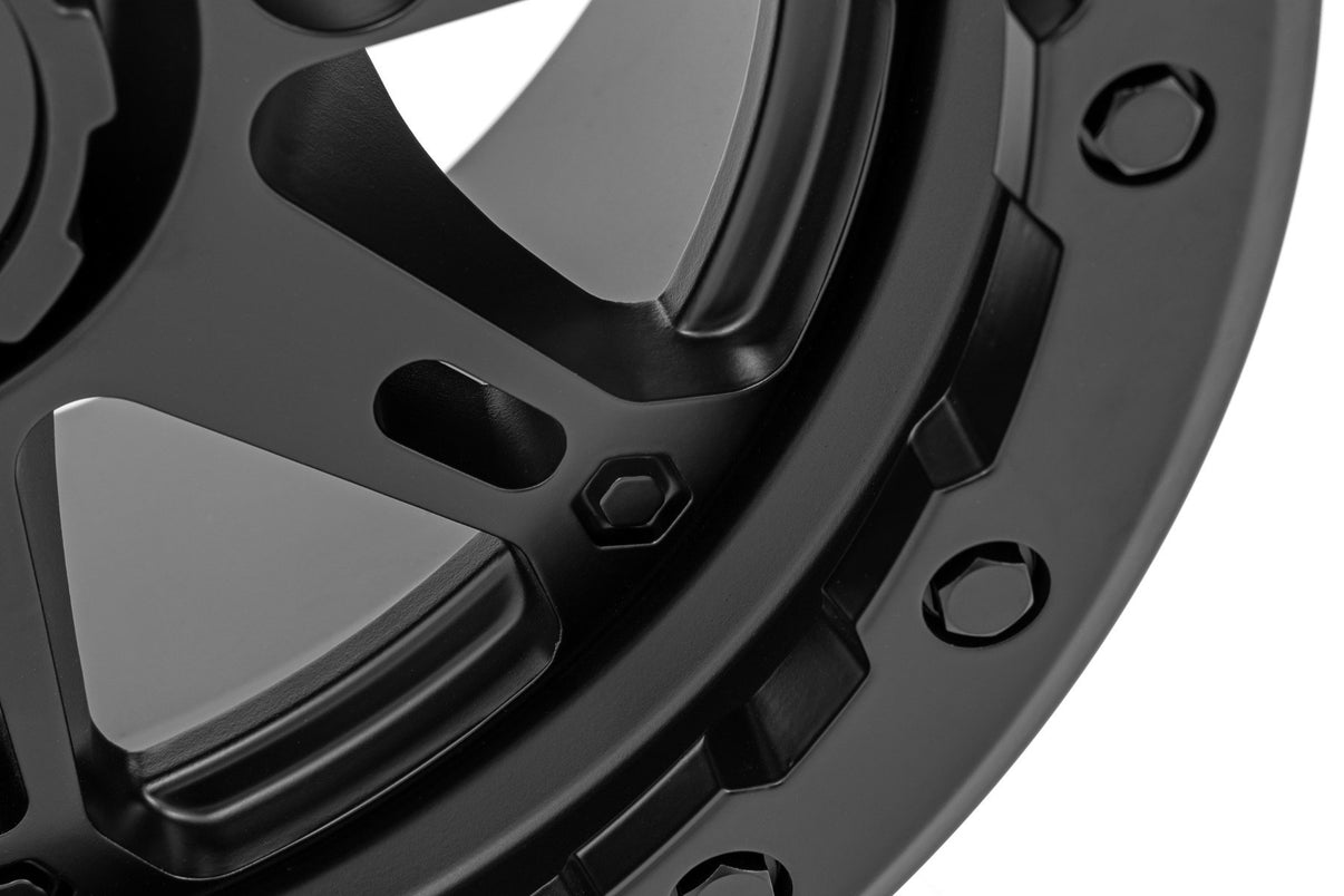 Rough Country 94 Series Wheel | UTV | Matte Black | 14x7 | 4-137 | +10mm | 94140733