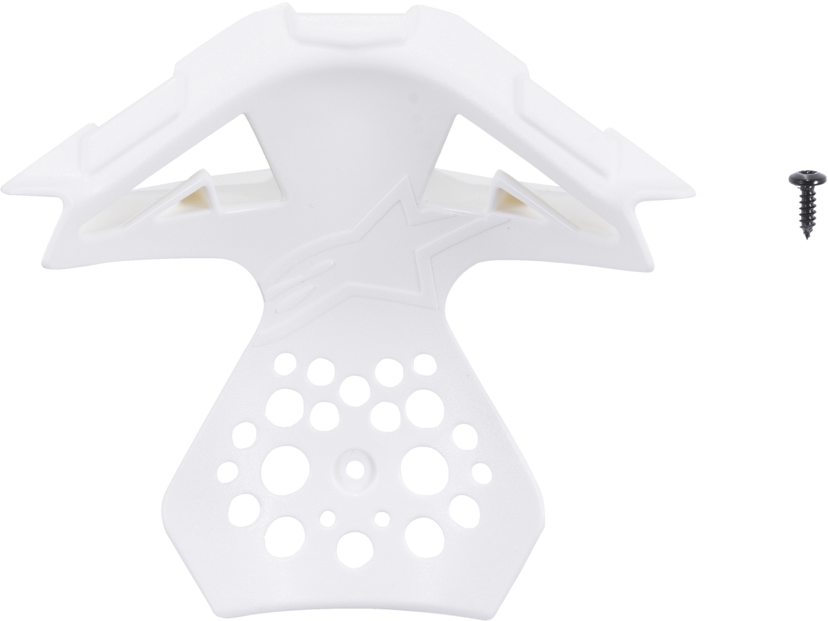 M8/M10 Helmet Chin Vent Frame Gloss White Md 2x