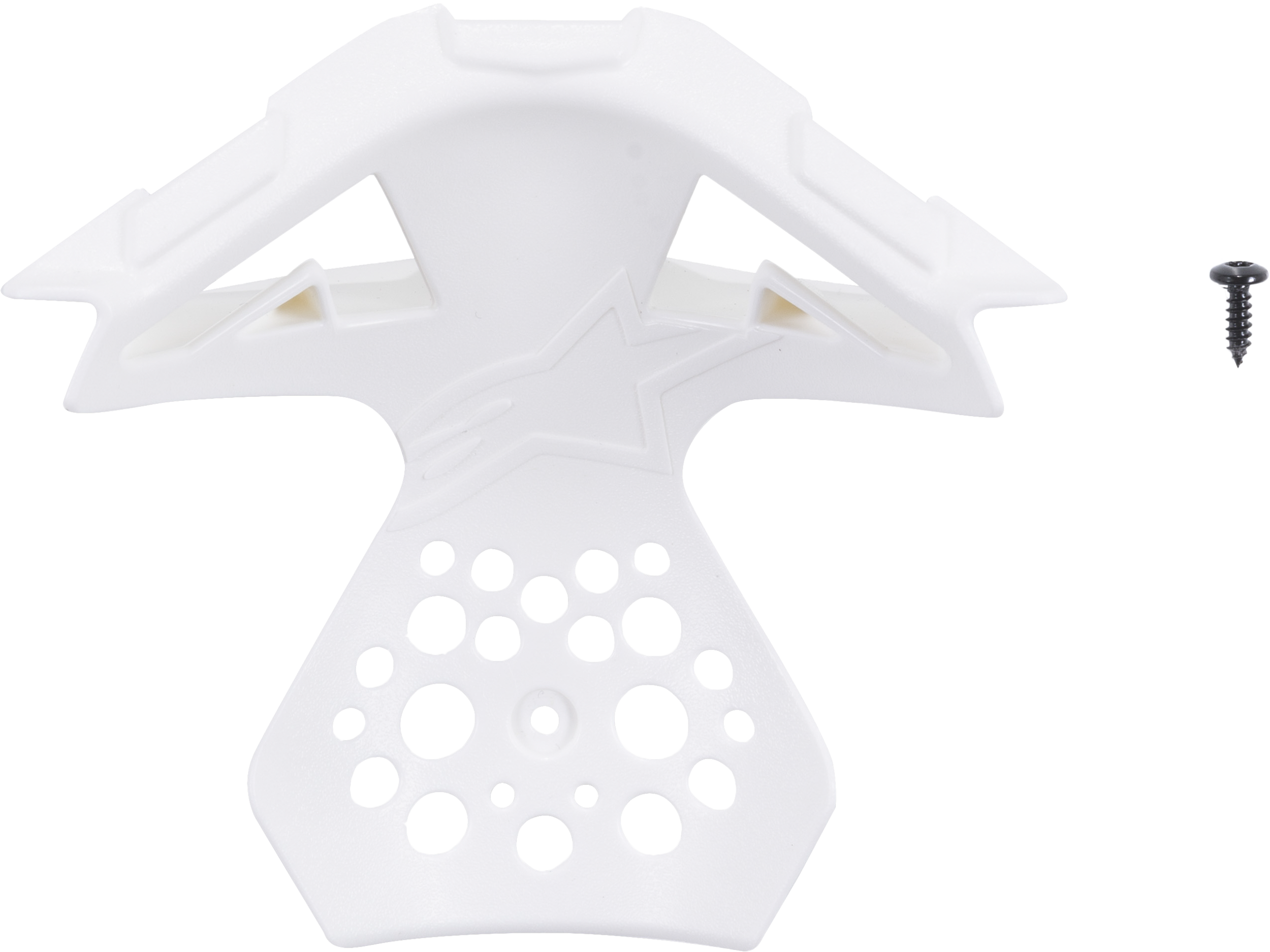 M8/M10 Helmet Chin Vent Frame Gloss White Md 2x