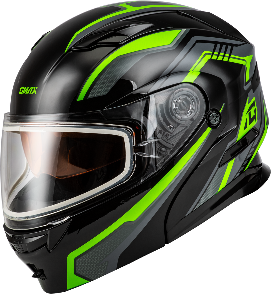 Md 01s Transistor Snow Helmet Black/Grey/Green 3x