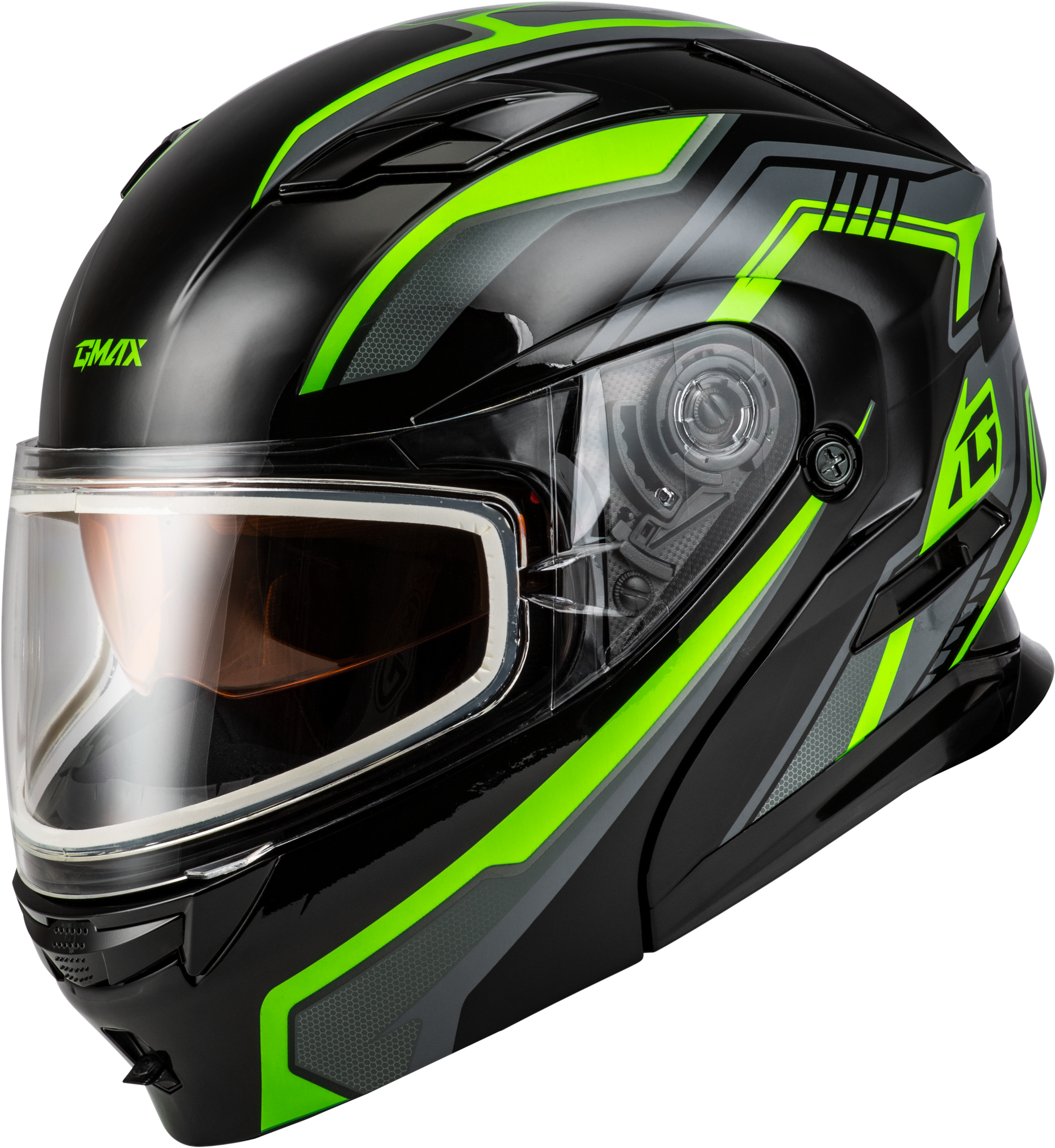 Md 01s Transistor Snow Helmet Black/Grey/Green 3x