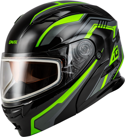 Md 01s Transistor Snow Helmet Black/Grey/Green 2x