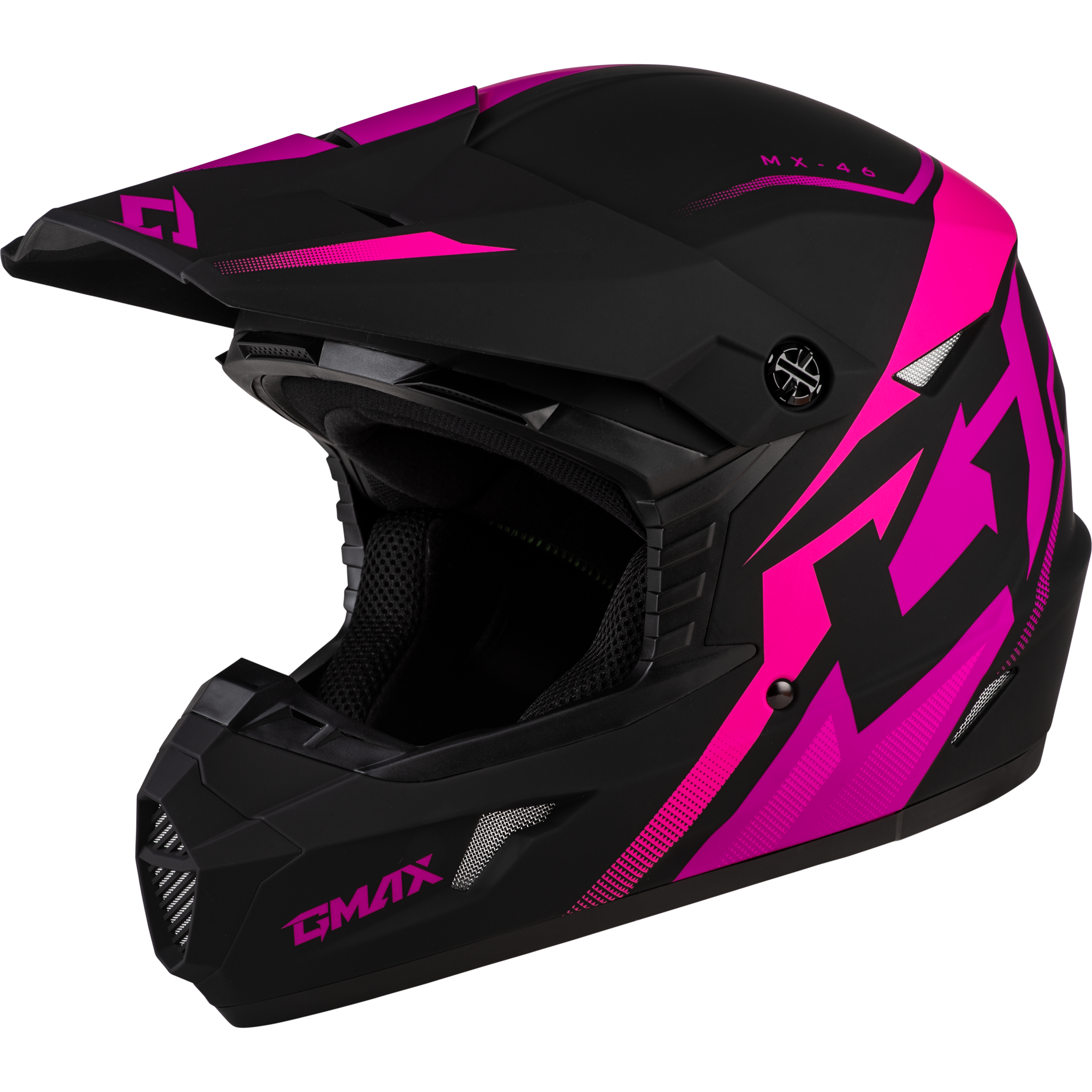 Mx 46 Compound Helmet Matte Black/Pink 2x