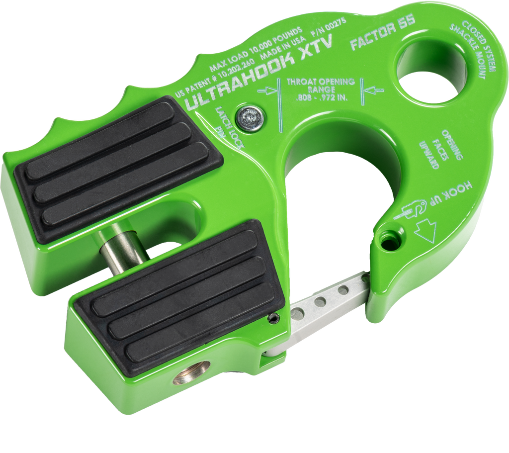 Ultrahook Xtv Winch Shackle Mount Lime Green