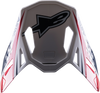 S M10 Carbon Meta2 Visor White/Red/Blue Glossy