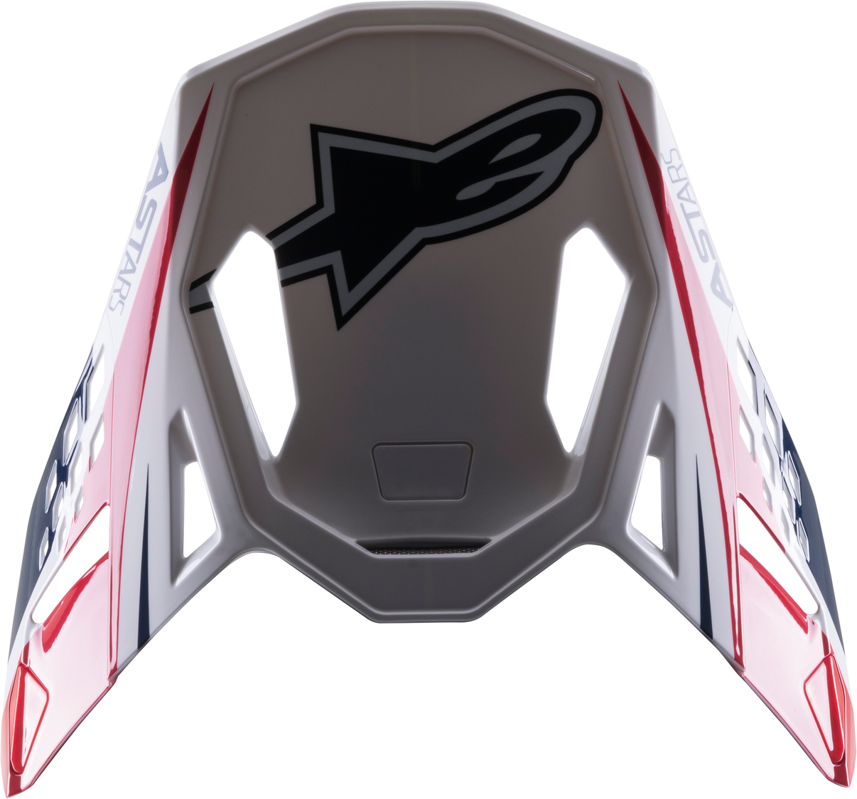 S M10 Carbon Meta2 Visor White/Red/Blue Glossy