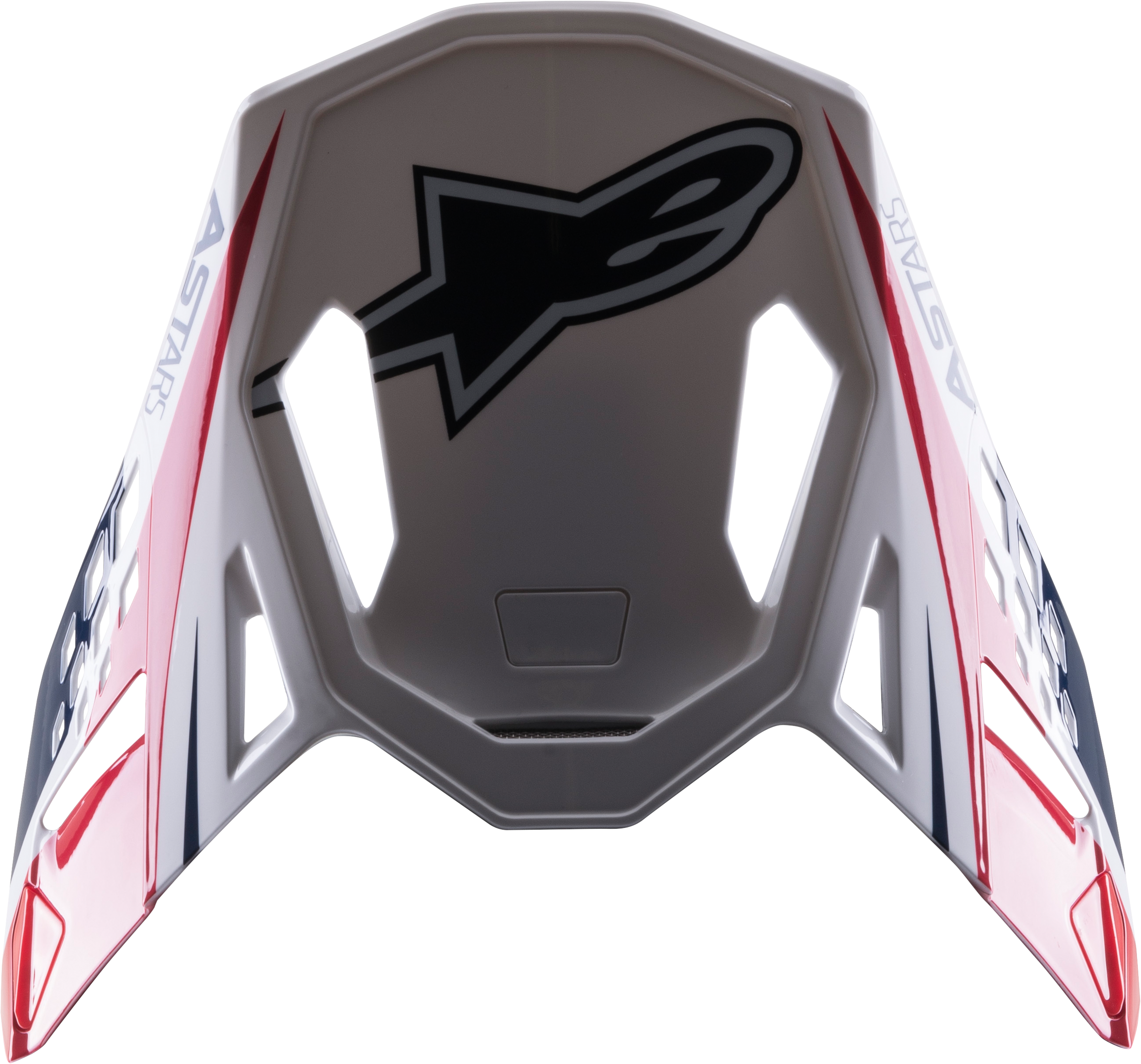 S M10 Carbon Meta2 Visor White/Red/Blue Glossy