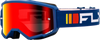Zone Goggle Navy/White W/ Red Mirror/Smoke Lens