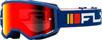 Zone Goggle Navy/White W/ Red Mirror/Smoke Lens