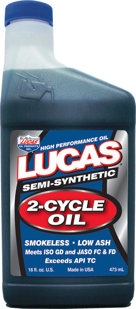 LUCAS Semi Synthetic 2 Cycle Oil 16oz - Part Number 10120