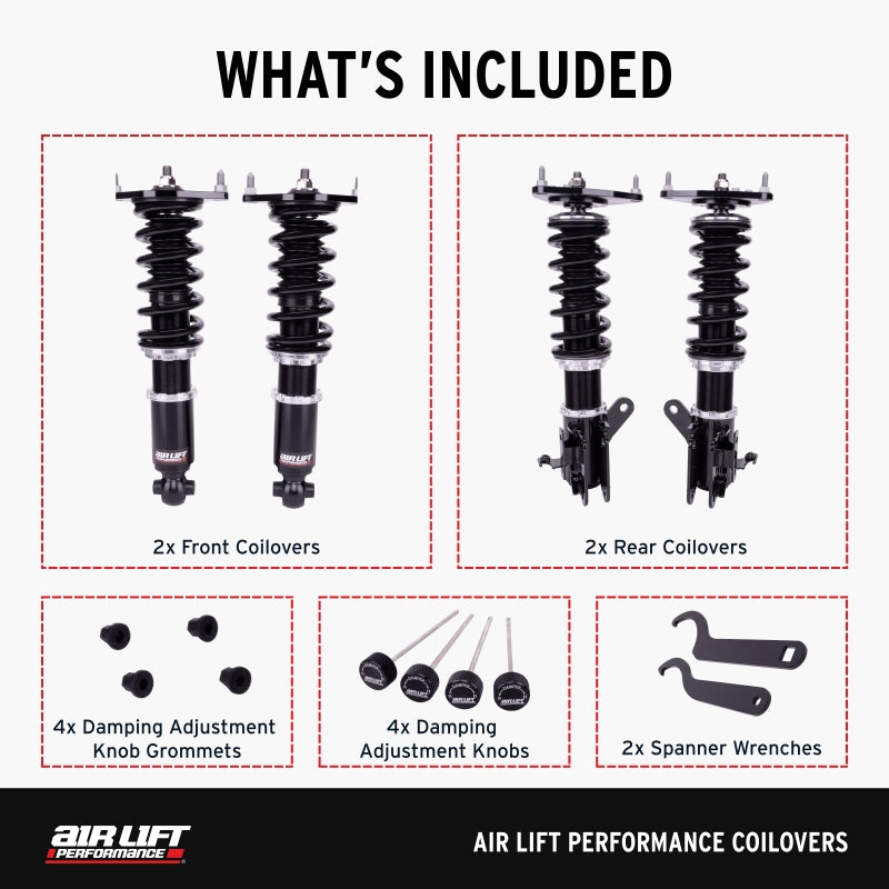 Air Lift Performance 02-06 Infiniti G35 / 03-08 Nissan 350z Coilover Kit