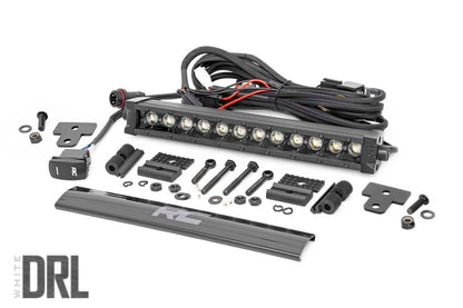 LED Light | Bumper Mount | 12" Black Single Row | White DRL | Can-Am Defender HD 8/HD 9/HD 10 | 97004