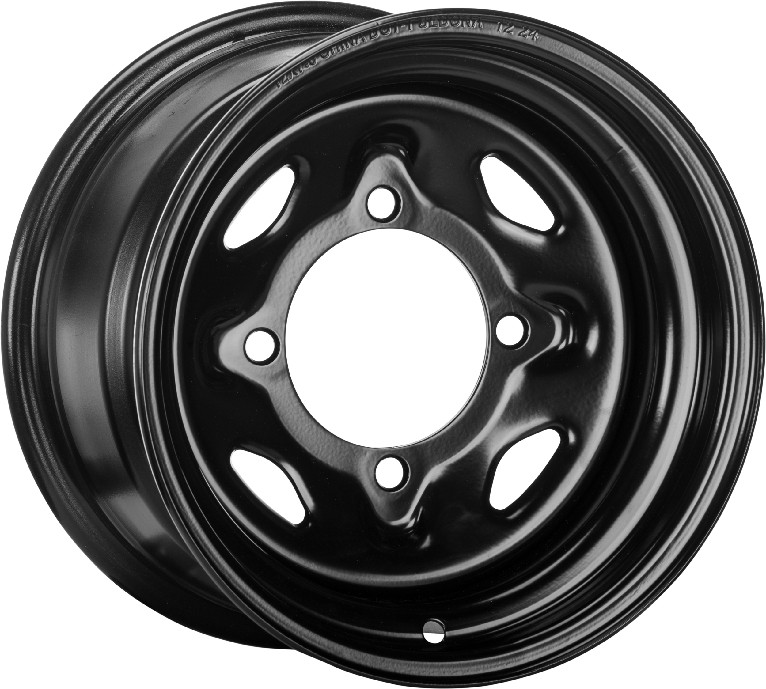 Sedona Steel 12x7 4/137 4+3 Blk Front