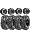 Valor V06 Beadlock Wheels + Maxxis Roxxzilla Tires (Mounted Kit) – 15x8 | Fits UTVs with 5/4.5 Bolt Pattern