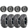 Hostile Glamis H333 Beadlock Wheels (Blade Cut) on Maxxis Carnivore Tires – UTV Wheel & Tire Kit