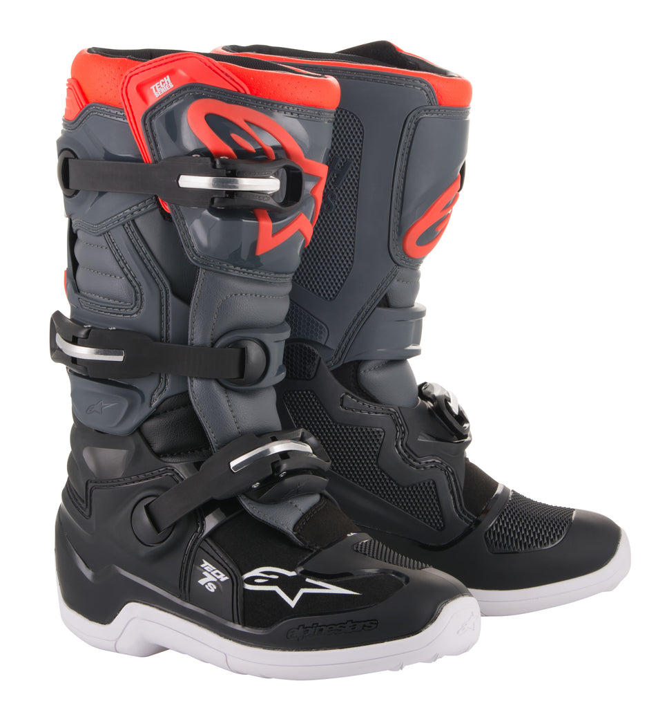 Youth Tech 7s Boots Grey/Red Sz 08