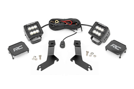 LED Light Kit | Ditch Mount | 2" Black Pair | Flood | Chevy Silverado 1500 (99-06) | 82283