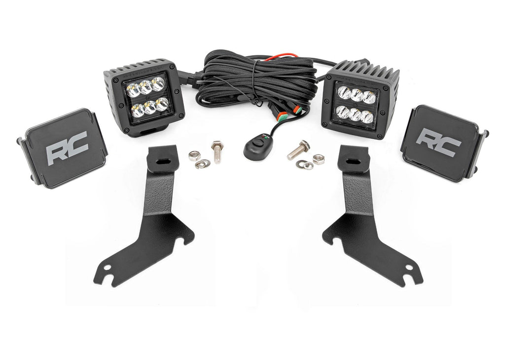 LED Light Kit | Ditch Mount | 2" Black Pair | Spot | Chevy Silverado 1500 (99-06) | 82282