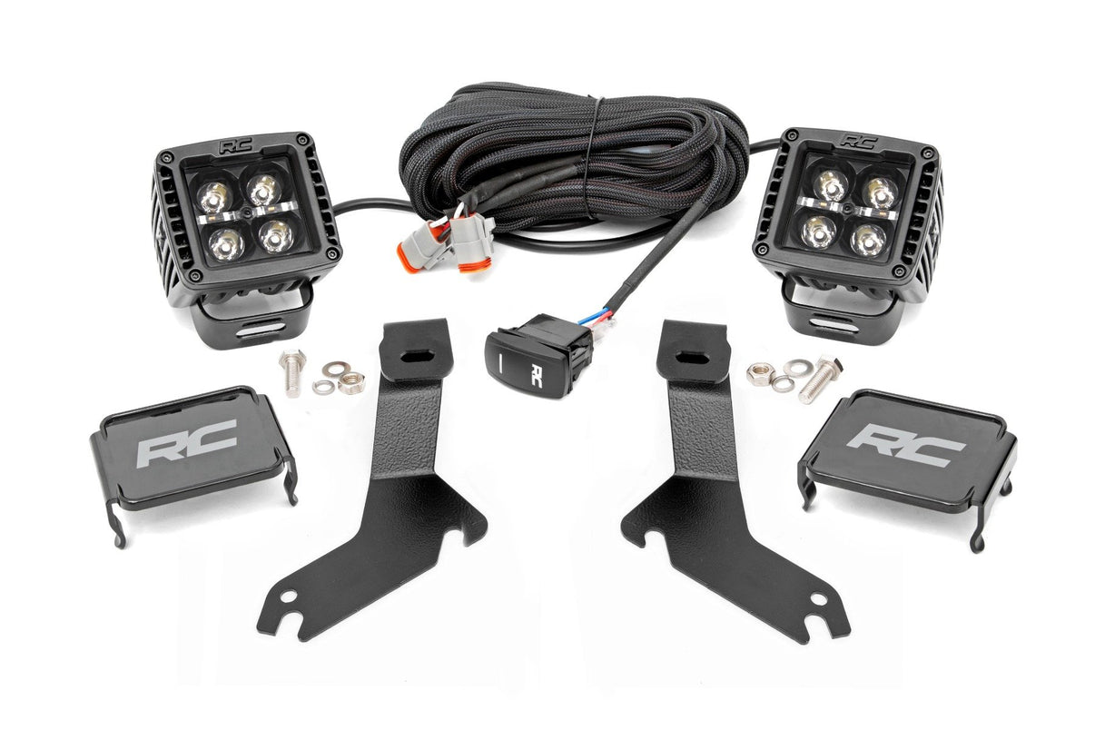 LED Light Kit | Ditch Mount | 2" Black Pair | White DRL | Chevy Silverado 1500 (99-06) | 82284