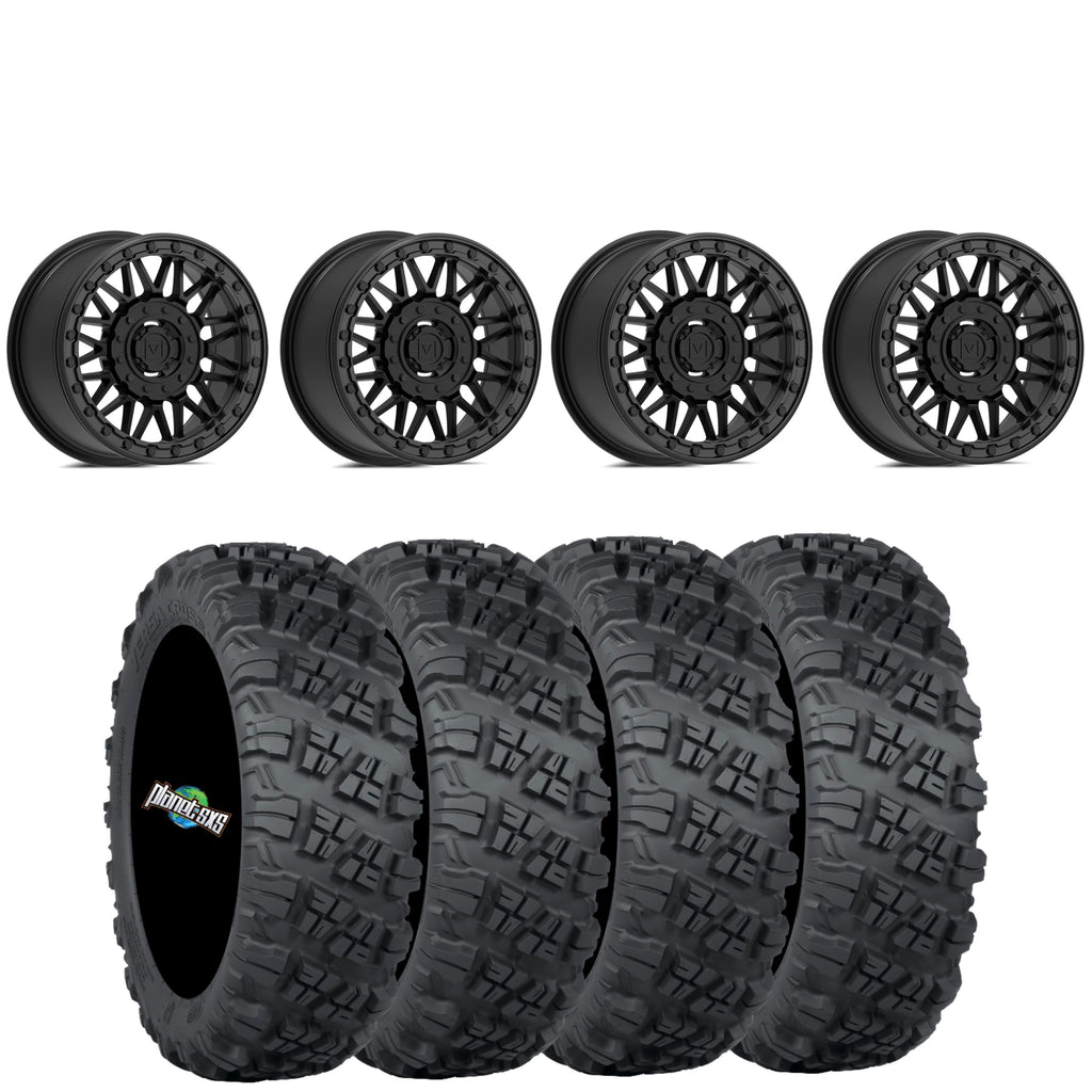 Valor Offroad V08 Satin Black Beadlocks on ITP Versa Cross
