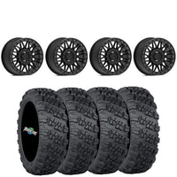 Valor Offroad V08 Satin Black Beadlocks on ITP Versa Cross