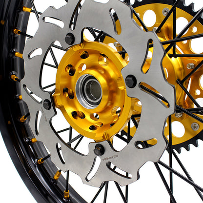KKE 21 & 19 MX Wheels Rims for SUZUKI RMZ250 2007-2025 RMZ450 2005-2025 Black Spokes