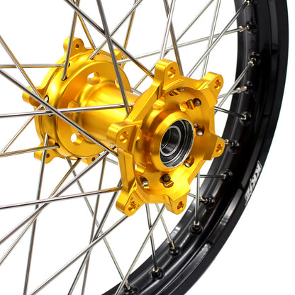 KKE 21 & 19 Wheels for Suzuki RMZ250 2007 RMZ450 2005-2025 Gold&Black