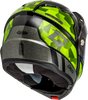 Md 74 Striker Modular Helmet W Gld Shld Blk/Slvr/Grn Mtlc 2x