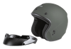Of 2 Open Face Helmet Matte Green Md
