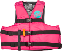 Nylon Flotation Vest Neon Pink/Teal 2x