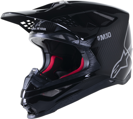 Supertech S M10 Solid Helmet Black Glossy/Carbon Xl