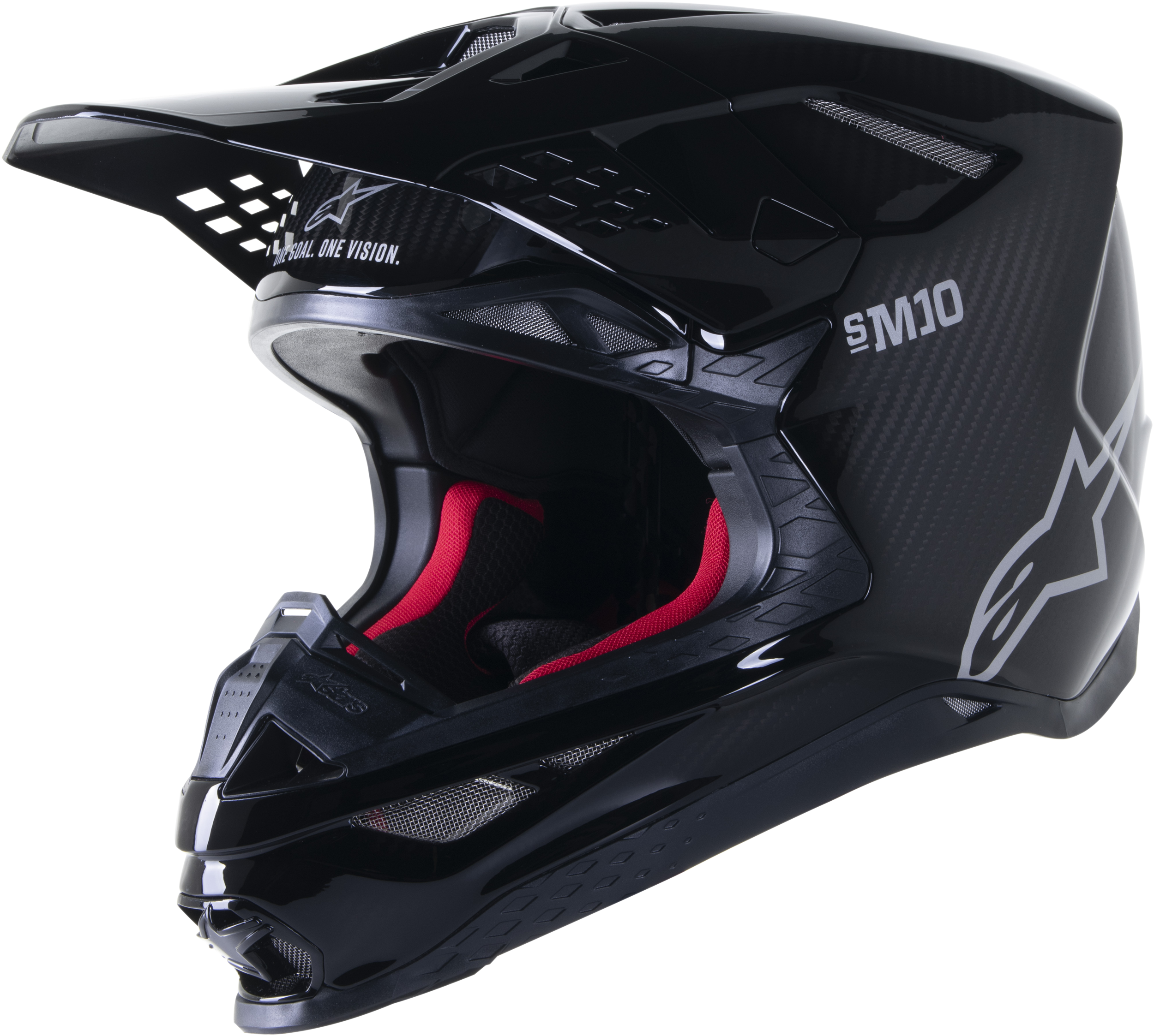 Supertech S M10 Solid Helmet Black Glossy/Carbon Md