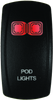 DragonFire Racing Lighted Switch On/Off Red