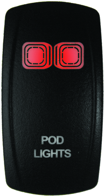 DragonFire Racing Lighted Switch On/Off Red