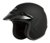 Of 2 Open Face Helmet Matte Black Md