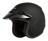 Of 2 Open Face Helmet Matte Black Md