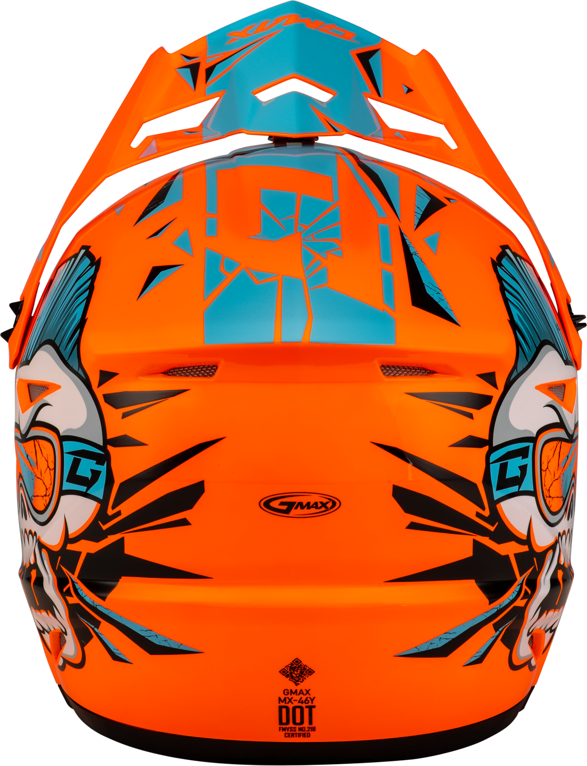 Youth Mx 46y Unstable Helmet Hi Vis Orange/Blue Yl