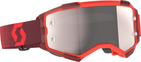 Fury Goggle Red Silver Chrome Works