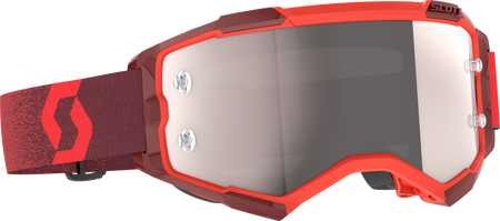 Fury Goggle Red Silver Chrome Works