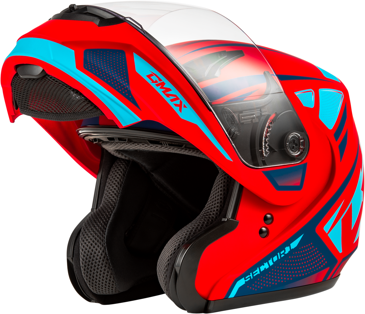 Md 04 Sector Helmet Matte Red/Blue  Xs