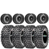 Valor V06 Beadlock Wheels + Maxxis Roxxzilla Tires (Mounted Kit) – 15x8 | Fits UTVs with 5/4.5 Bolt Pattern