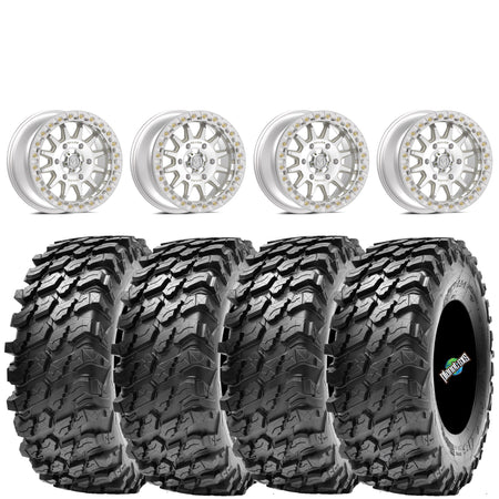 Valor Offroad V09 Raw Machined beadlock 15x7 40mm Maxxis Rampage kit