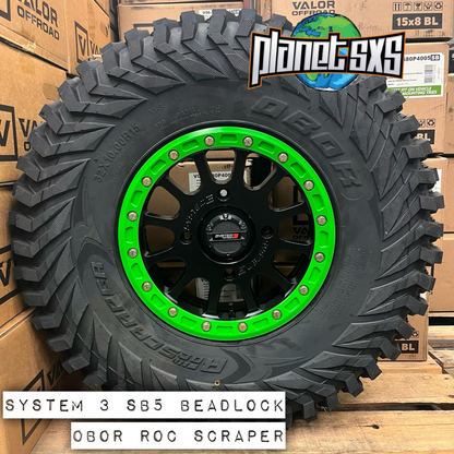 System 3 SB5 w/ colored rings on Journey Rock Poison tires | 4/137 Bolt Pattern