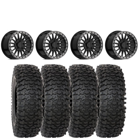 VALOR V06 GLOSS BLACK BEADLOCKS MOUNTED ON SYSTEM 3 RC500/500S